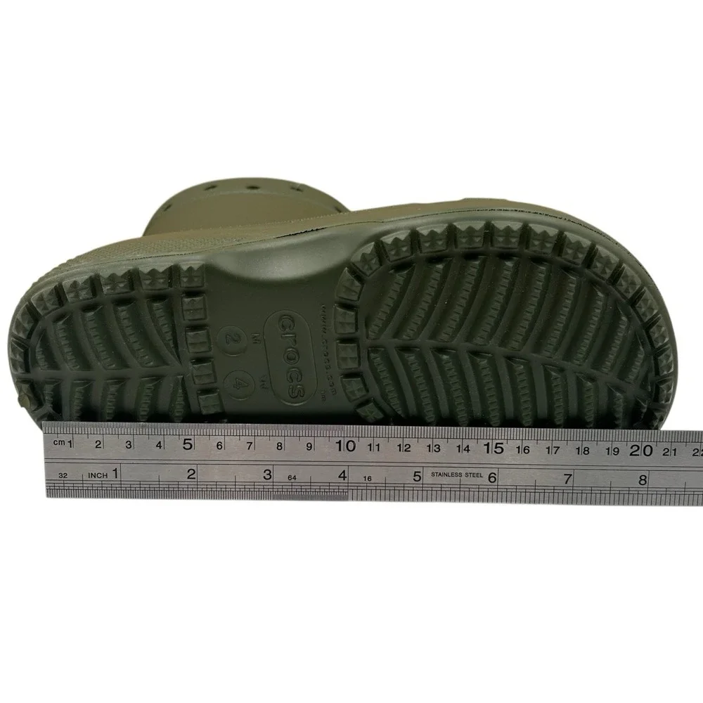 Crocs Youth Girls Boys Rain Boots Size‎ 2/Women's Size 4 Army Green Waterproof
